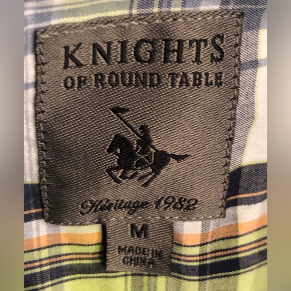 Knights Of Round Table Plaid Short Sleeve Shirt - Picture 3 of 5